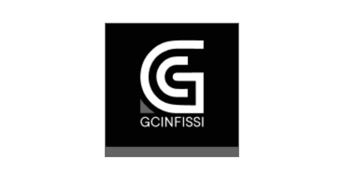 logo GC infissi in bianco e nero