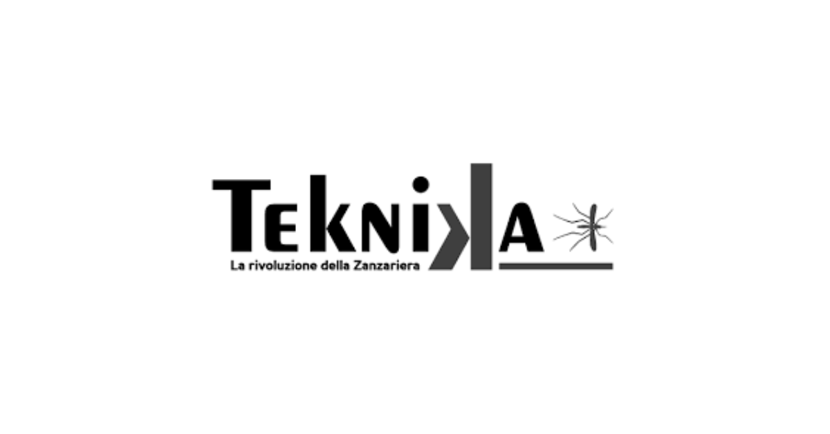 logo teknika in bianco e nero